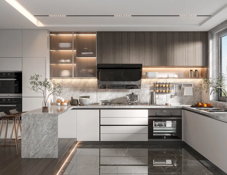 Soft Grey Handleless Kitchen kitchen cabinetry design reference