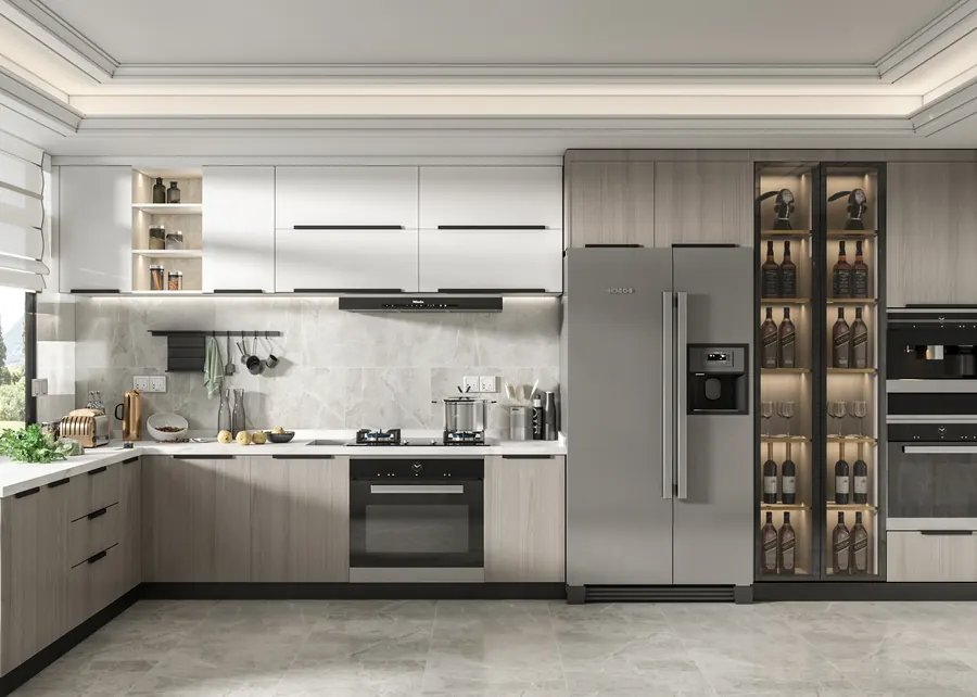 Bright White U-Shaped Kitchen kitchen cabinetry design reference
