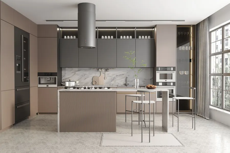Mocha Island Kitchen kitchen cabinetry design reference